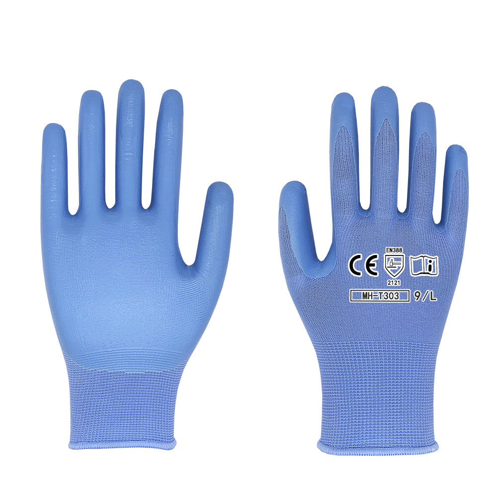 Nylon nitrile coated gloves